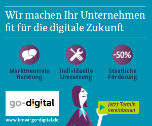 Banner des Digitalisierungs-Förderprogrammes go-digital